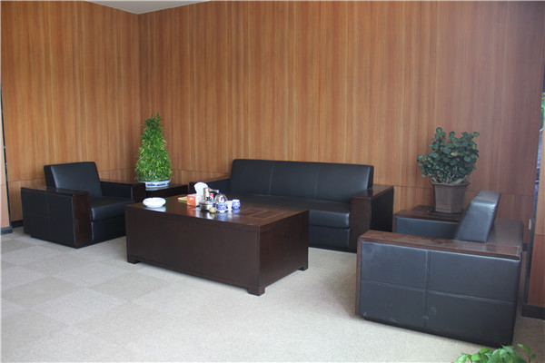 广州办公家具实木真皮沙发